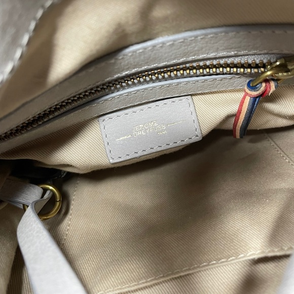 Jerome Dreyfuss | Gary Bucket Bag in Gray Nubuck Leather/Gold - Picture 4 of 13